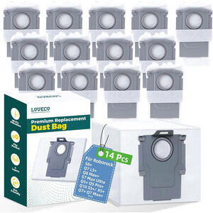 14 Pack Vacuum Dust Bag Compatible for Roborock S8+ S7 Q5 Q7 Q8 Q10 LOVECO